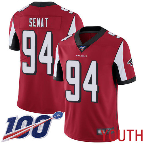 Atlanta Falcons Limited Red Youth Deadrin Senat Home Jersey NFL Football #94 100th Season Vapor Untouchable->youth nfl jersey->Youth Jersey